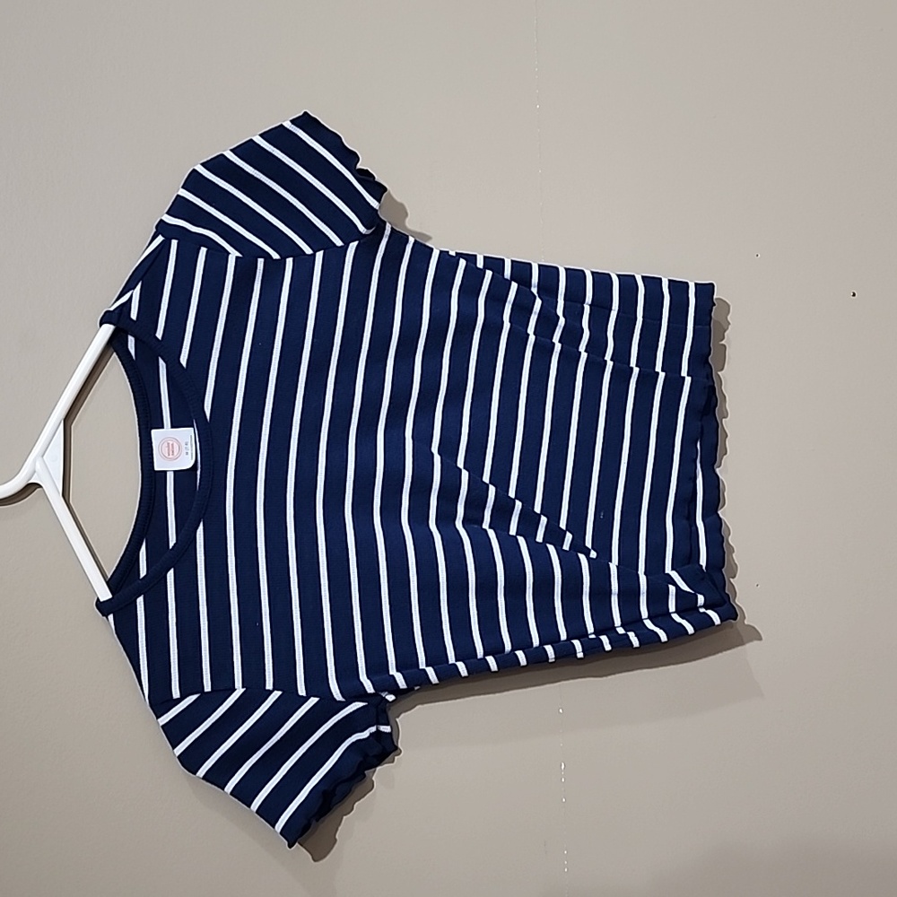 Preppy tee| Striped tee shirt| Wonder nation| NWOT|